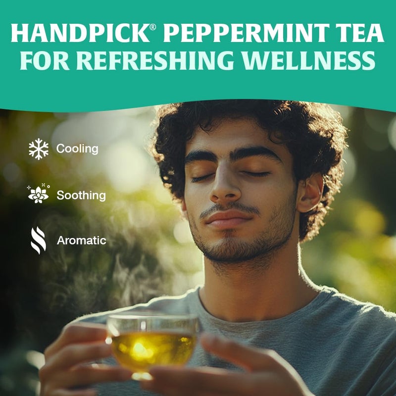 HANDPICK, Peppermint Tea, Eco-Conscious Tea Bags - 100 Count | Caffeine Free, Non-GMO | Minty, Fresh & Cool flavor | Direct From Source - Image 5